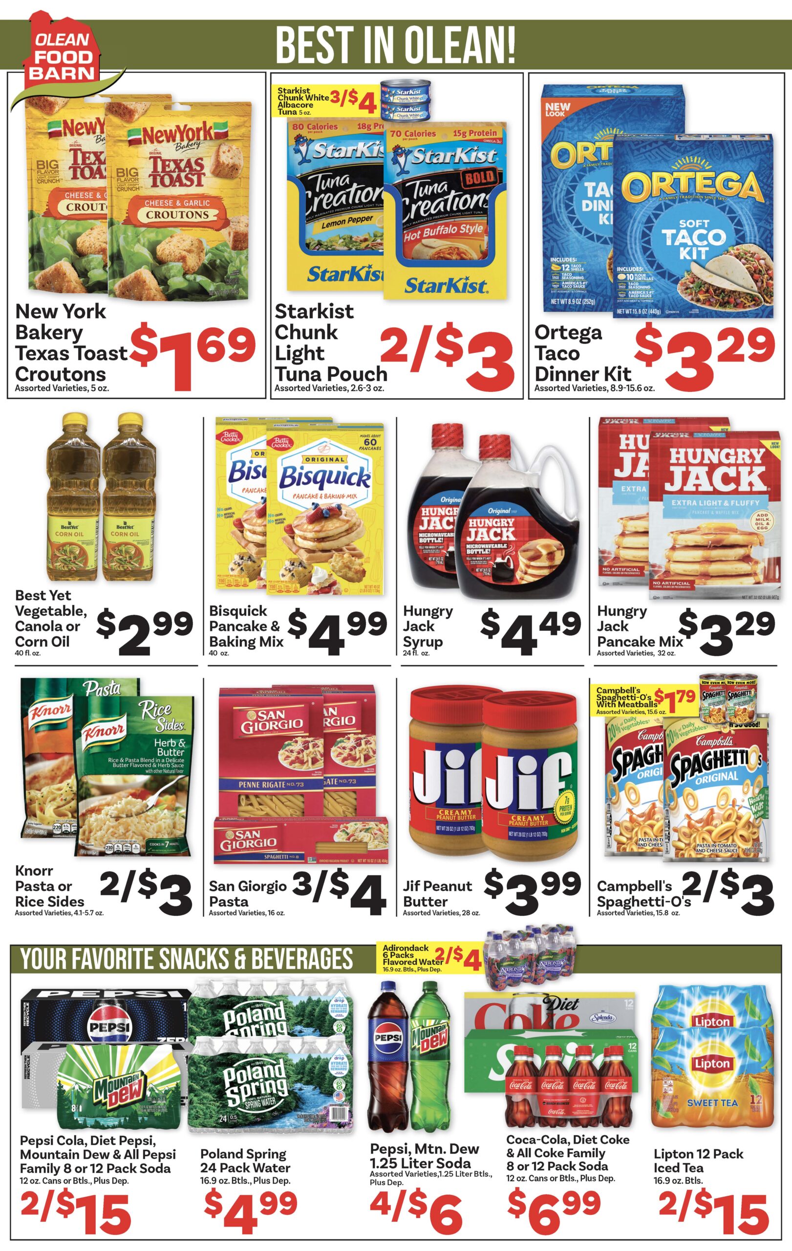 Ried's Food Barn Weekly Special | '.Sun, January 18.' – '.Sat, January 24.' | Page '..'
