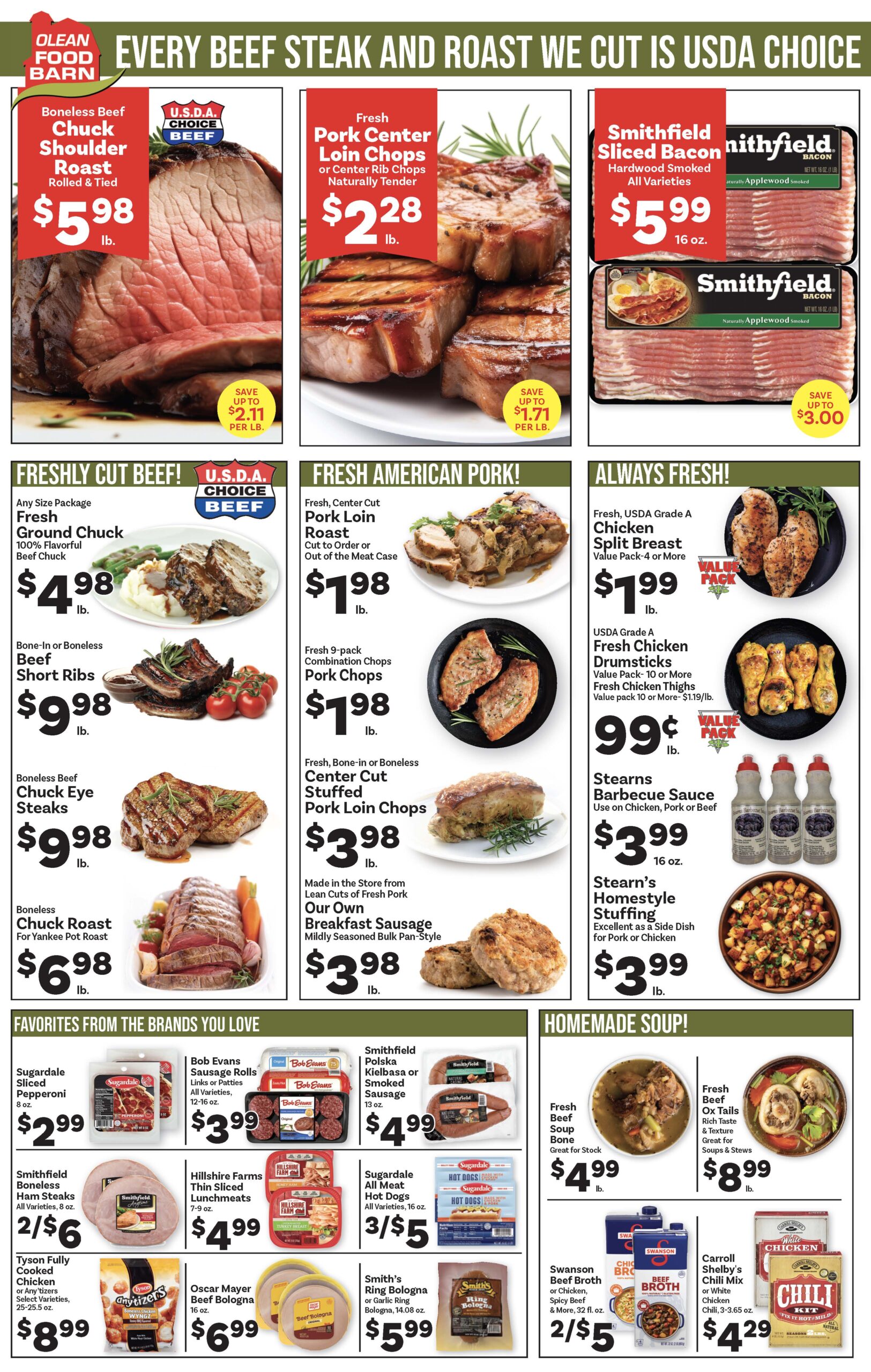Ried's Food Barn Weekly Special | '.Sun, January 18.' – '.Sat, January 24.' | Page '..'
