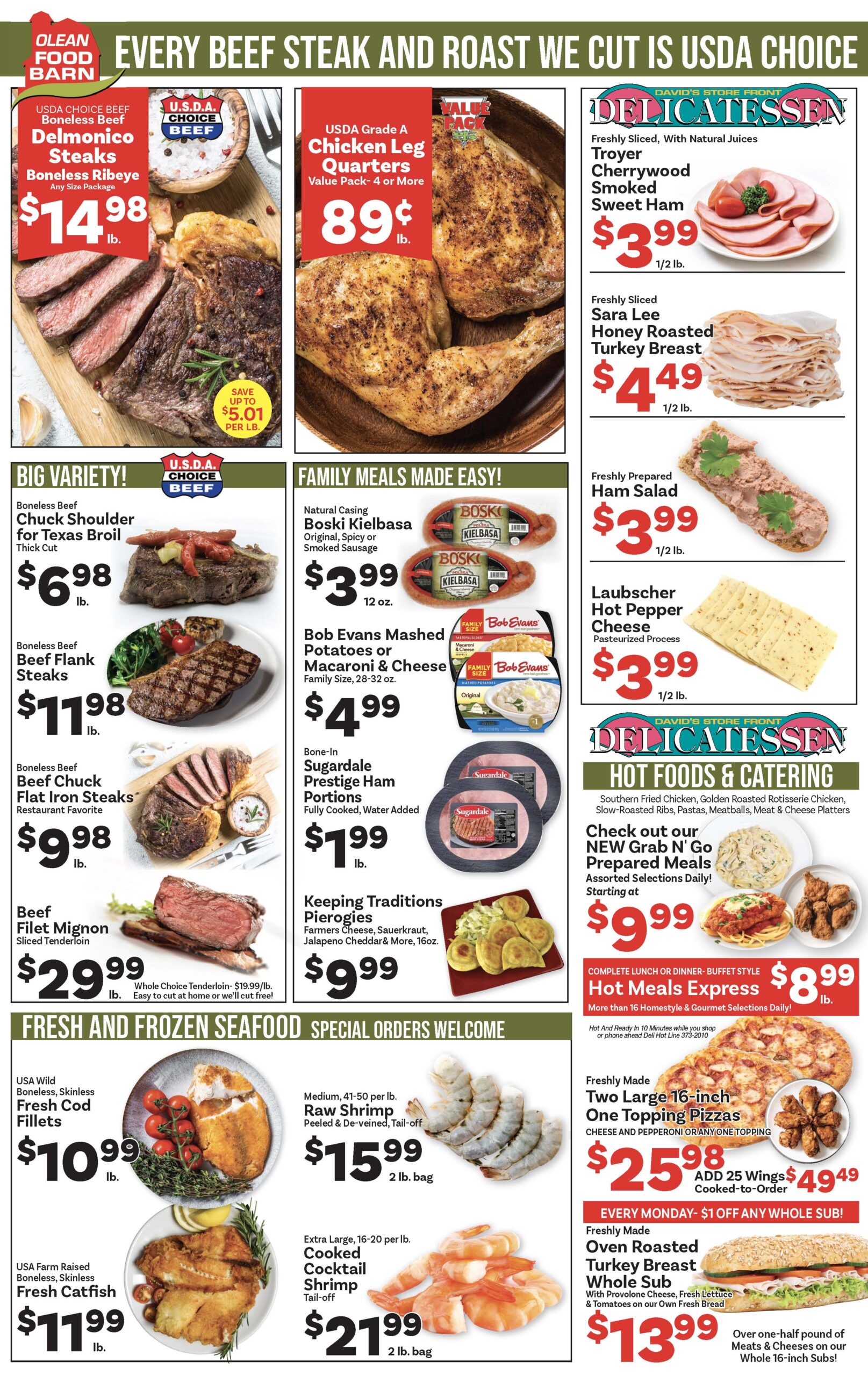 Ried's Food Barn Weekly Special | '.Sun, January 18.' – '.Sat, January 24.' | Page '..'