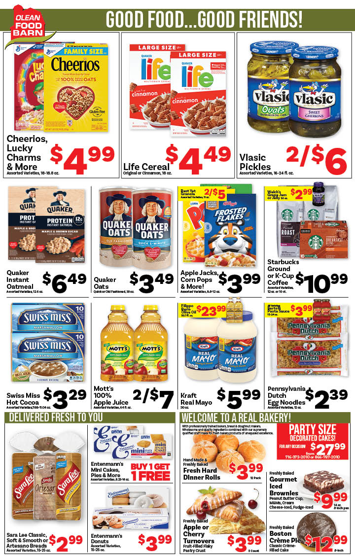 Ried's Food Barn Weekly Special | '.Sun, January 25.' – '.Sat, January 31.' | Page '..'