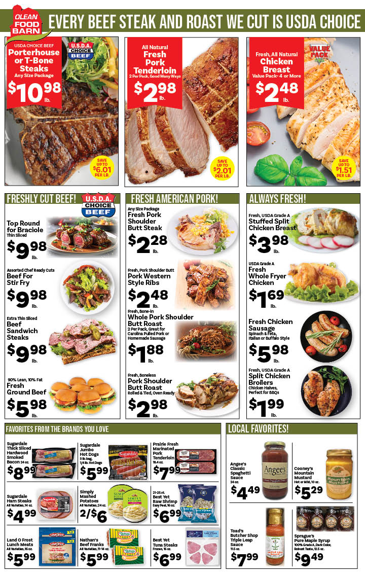 Ried's Food Barn Weekly Special | '.Sun, January 25.' – '.Sat, January 31.' | Page '..'