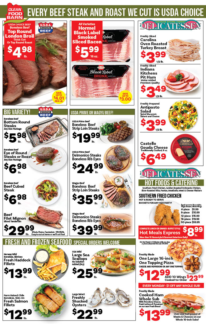 Ried's Food Barn Weekly Special | '.Sun, January 25.' – '.Sat, January 31.' | Page '..'
