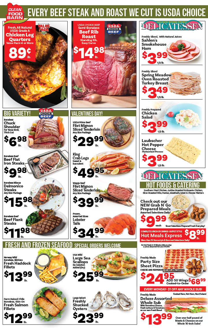 Ried's Food Barn Weekly Special | '.Sun, February 8.' – '.Sat, February 14.' | Page '..'