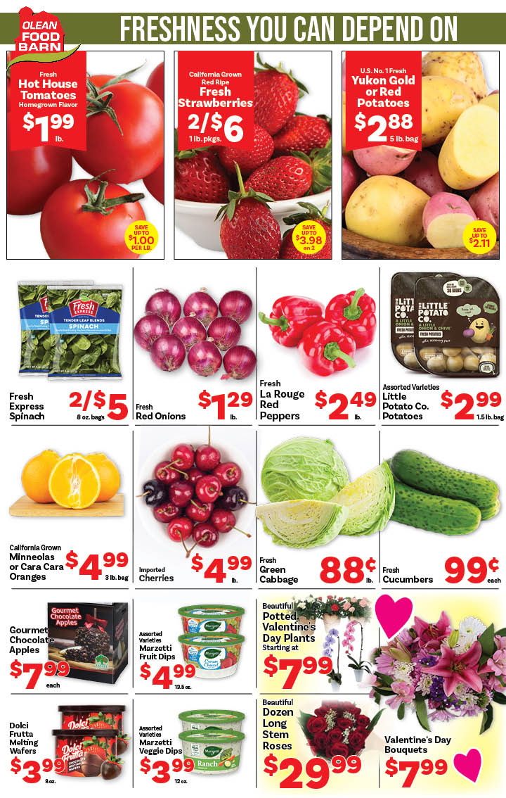 Ried's Food Barn Weekly Special | '.Sun, February 8.' – '.Sat, February 14.' | Page '..'