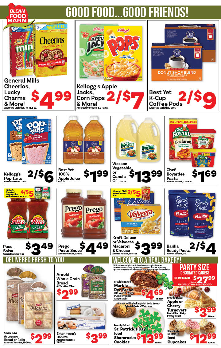 Ried's Food Barn Weekly Special | '.Sun, March 15.' – '.Sat, March 21.' | Page '..'