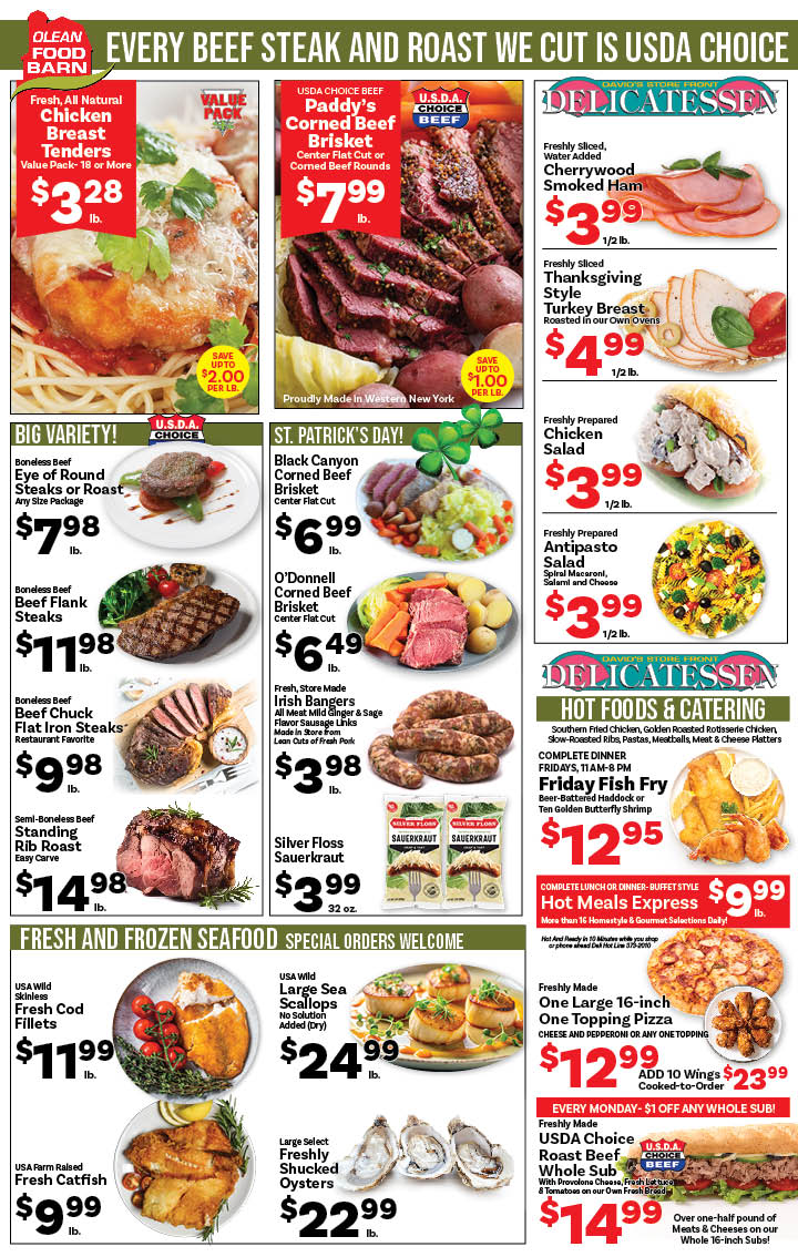 Ried's Food Barn Weekly Special | '.Sun, March 15.' – '.Sat, March 21.' | Page '..'