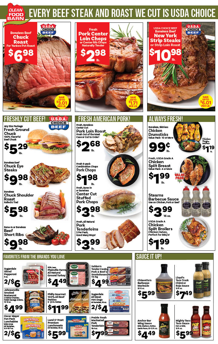 Ried's Food Barn Weekly Special | '.Sun, May 3.' – '.Sat, May 9.' | Page '..'