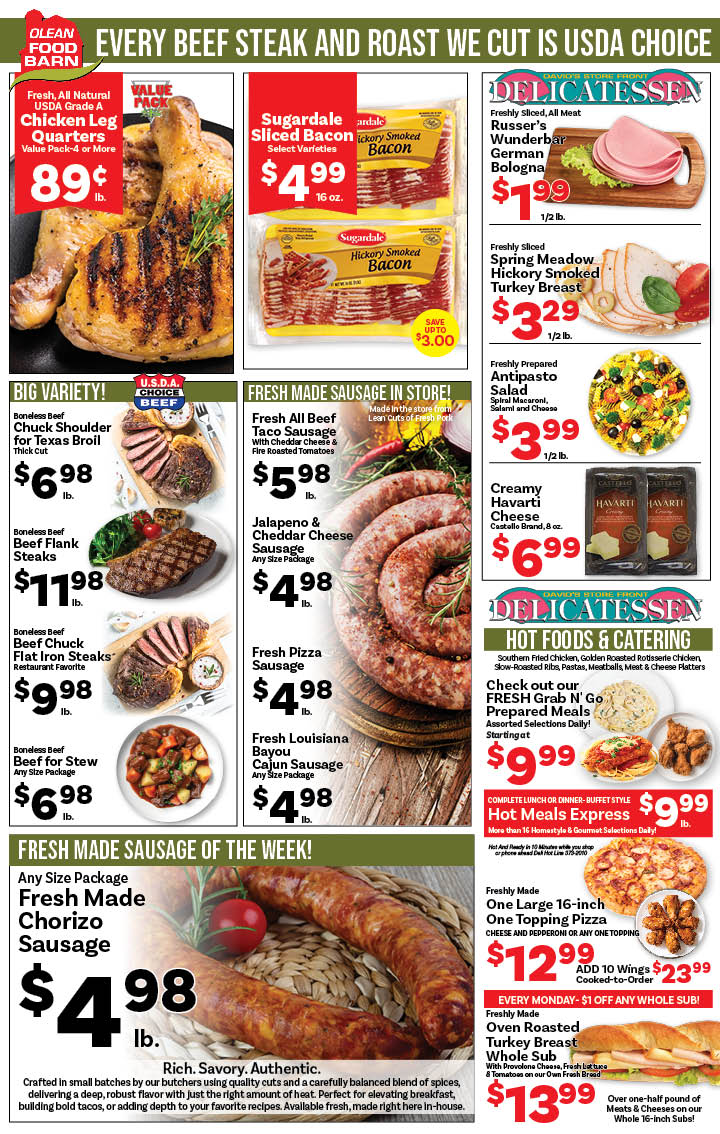 Ried's Food Barn Weekly Special | '.Sun, May 3.' – '.Sat, May 9.' | Page '..'