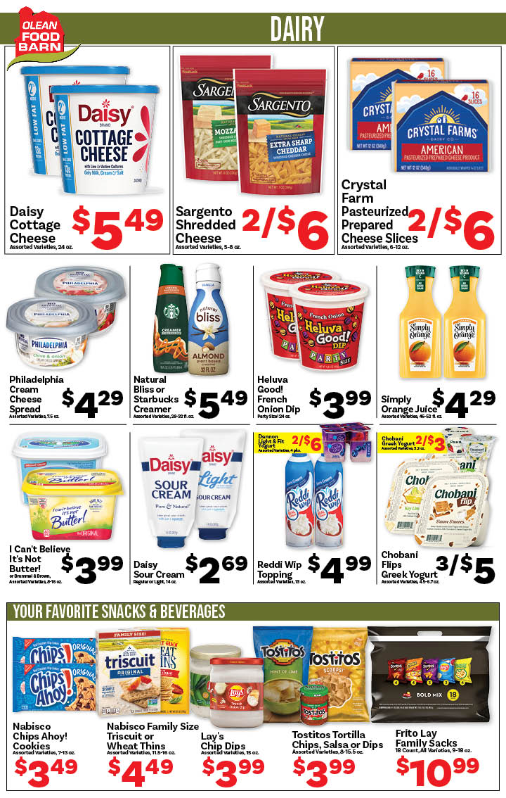 Ried's Food Barn Weekly Special | '.Sun, May 3.' – '.Sat, May 9.' | Page '..'