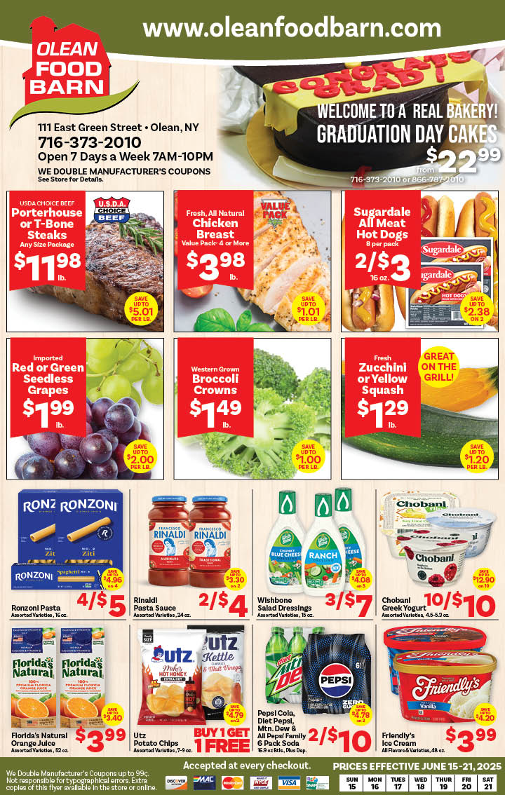 Ried's Food Barn Weekly Special | '.Sun, June 15.' – '.Sat, June 21.' | Page '..'