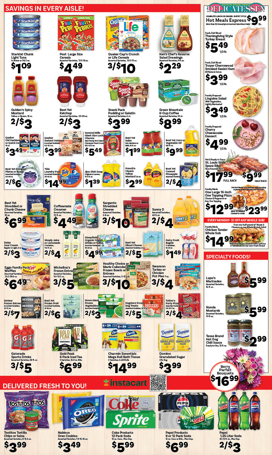 Ried's Food Barn Weekly Special | '.Sun, August 2.' – '.Sat, August 8.' | Page '..'