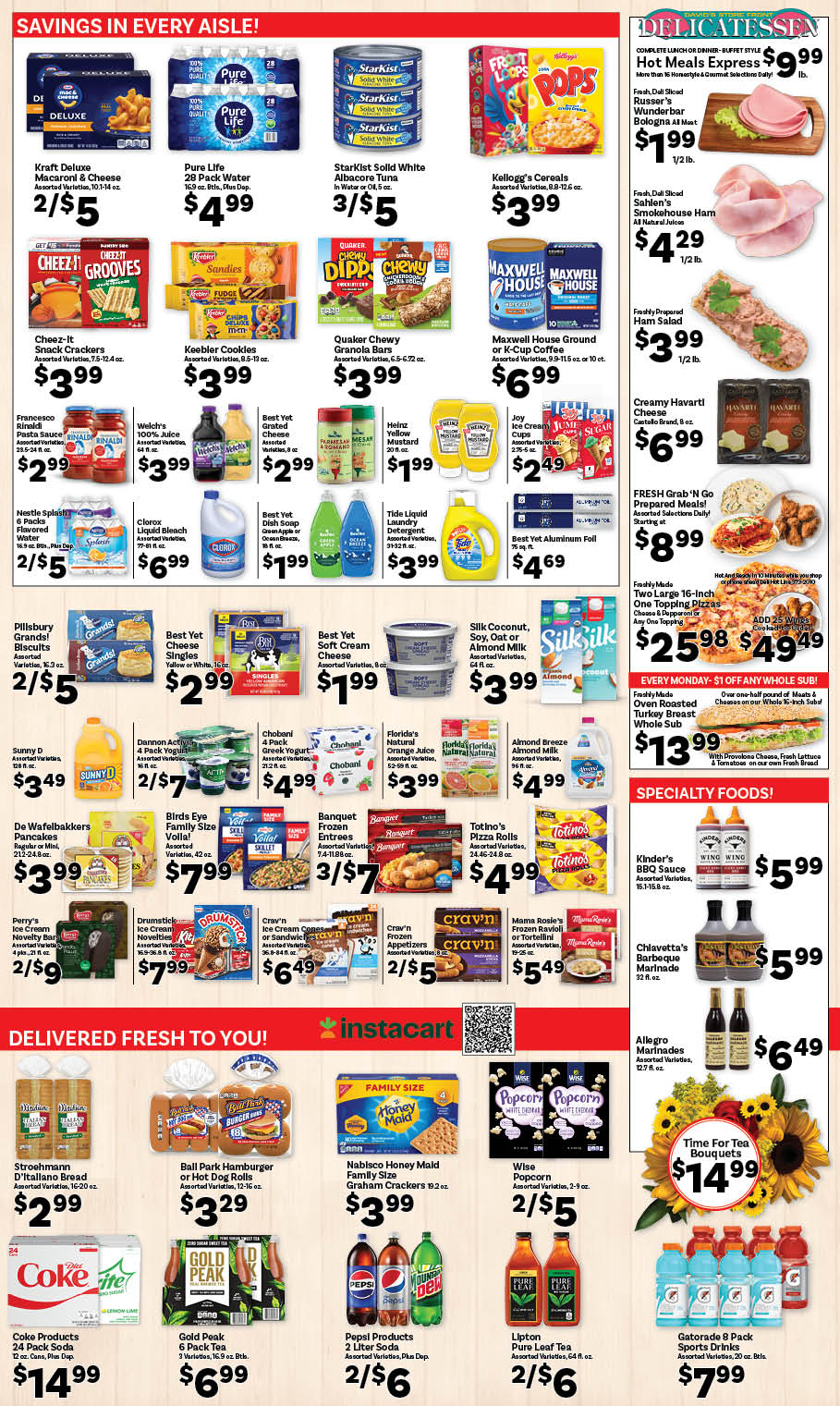Ried's Food Barn Weekly Special | '.Sun, August 9.' – '.Sat, August 15.' | Page '..'