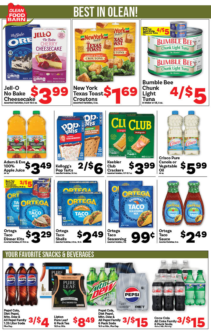 Ried's Food Barn Weekly Special | '.Sun, August 10.' – '.Sat, August 16.' | Page '..'