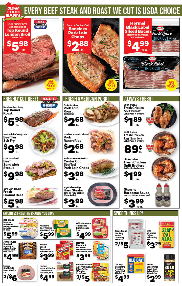 Ried's Food Barn Weekly Special | '.Sun, August 10.' – '.Sat, August 16.' | Page '..'