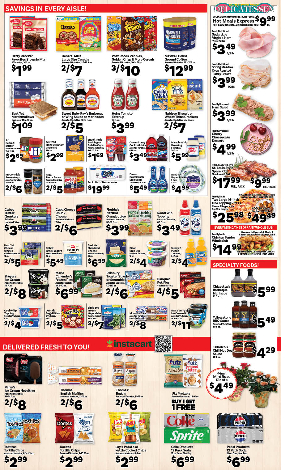 Ried's Food Barn Weekly Special | '.Sun, August 30.' – '.Sat, September 5.' | Page '..'