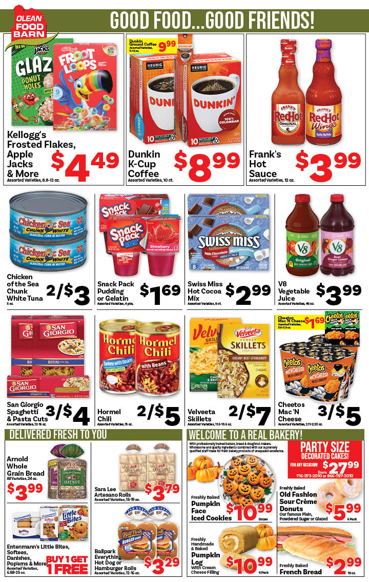 Ried's Food Barn Weekly Special | '.Sun, October 26.' – '.Sat, November 1.' | Page '..'