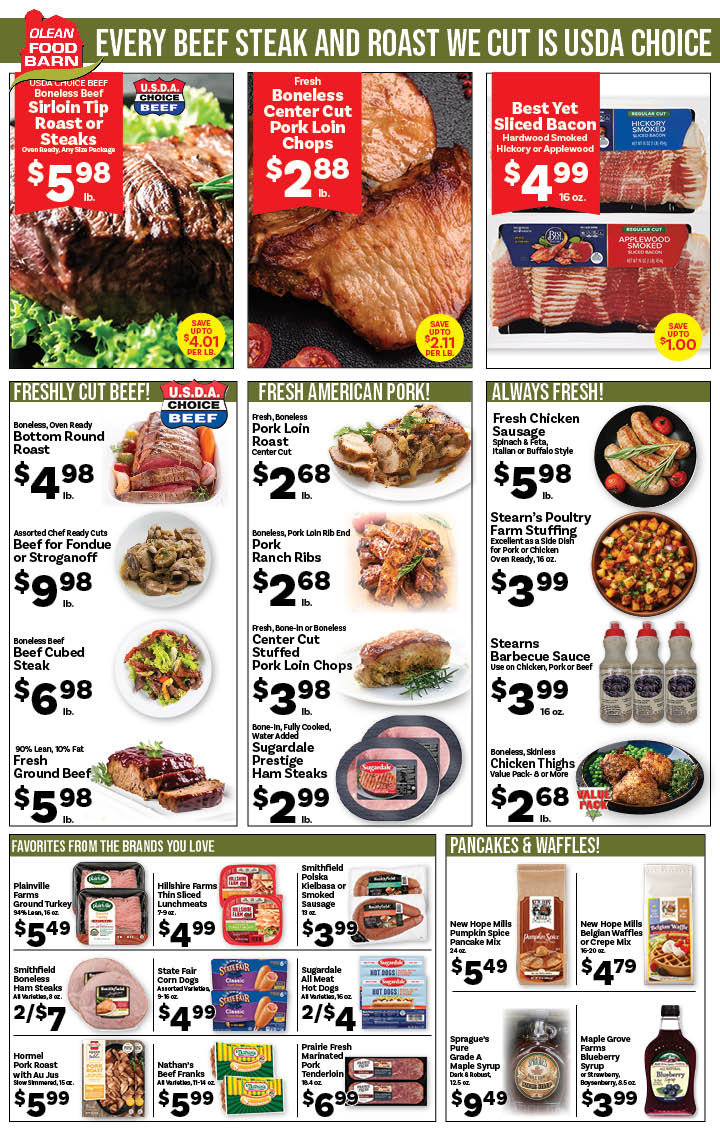 Ried's Food Barn Weekly Special | '.Sun, October 26.' – '.Sat, November 1.' | Page '..'