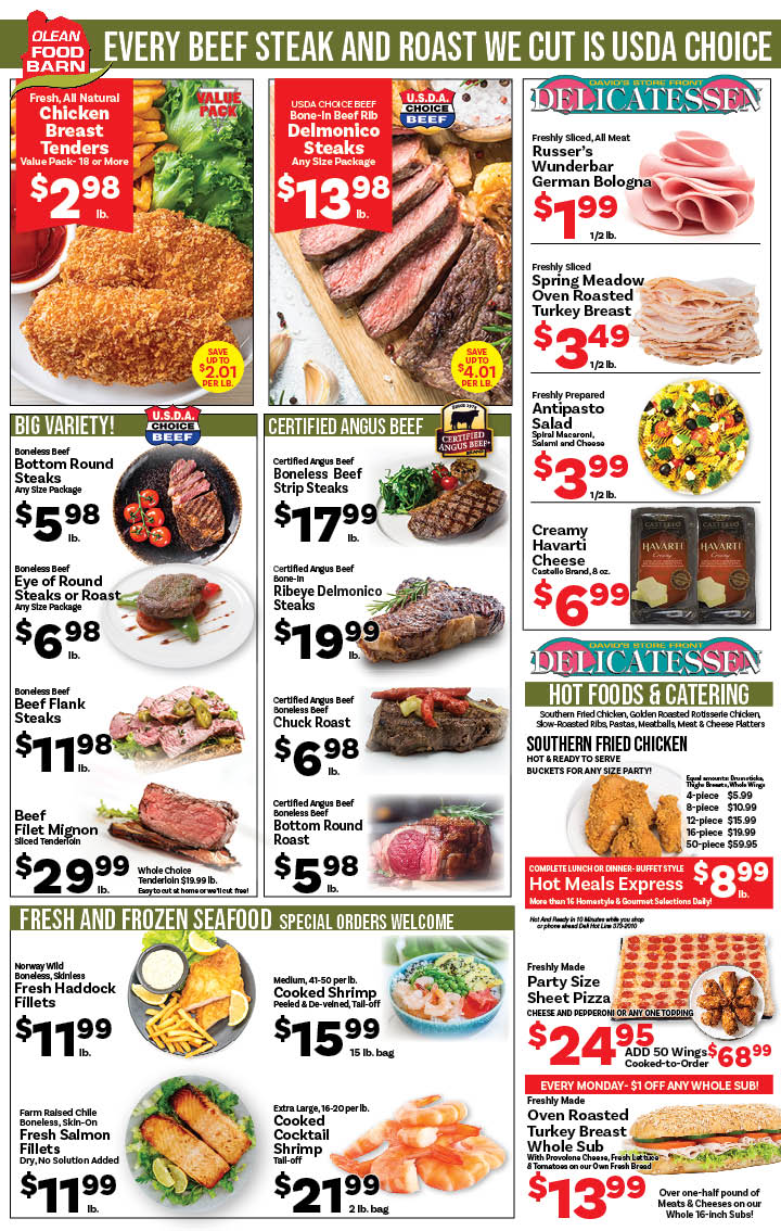 Ried's Food Barn Weekly Special | '.Sun, October 26.' – '.Sat, November 1.' | Page '..'