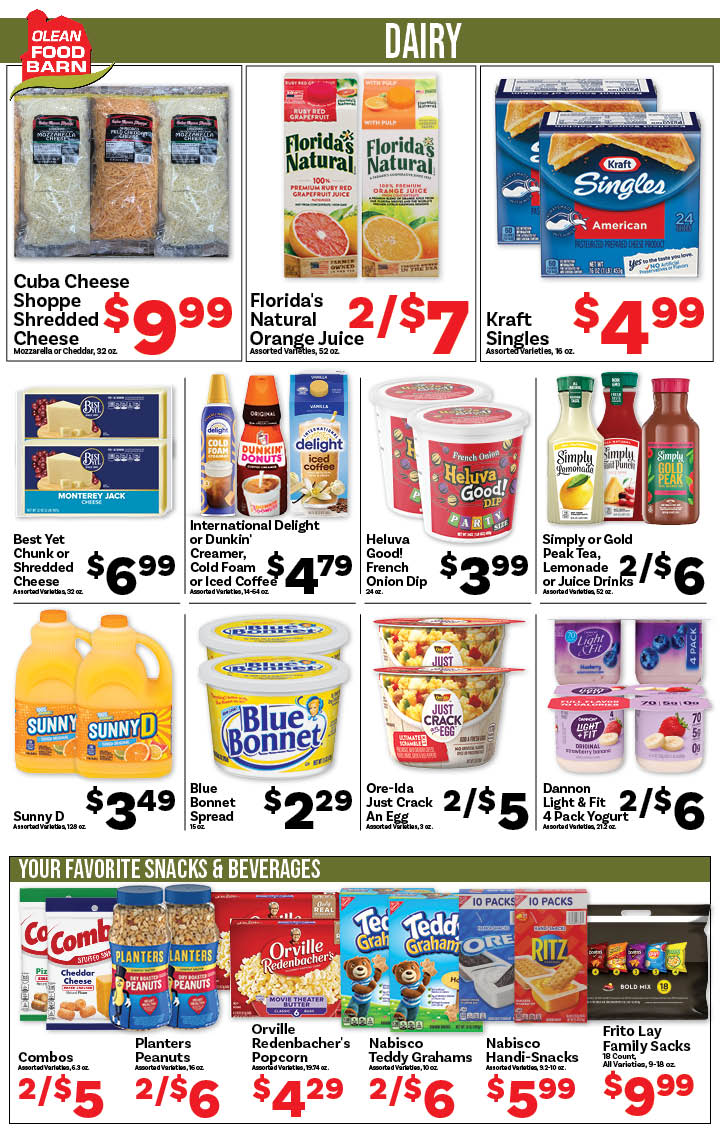 Ried's Food Barn Weekly Special | '.Sun, October 26.' – '.Sat, November 1.' | Page '..'